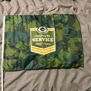 Green Bay Packers Camouflage Salute to Service Car Flag